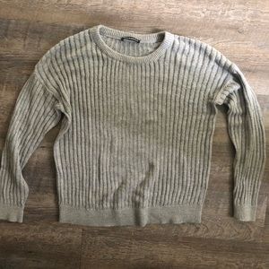 Brandy Melville Grey Ribbed Sweater